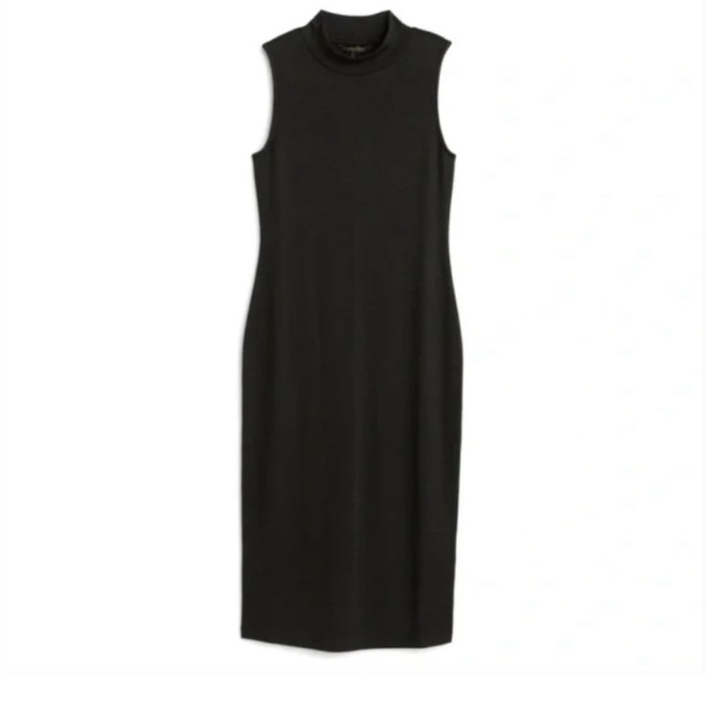 Chic Black Sleeveless Midi Dress